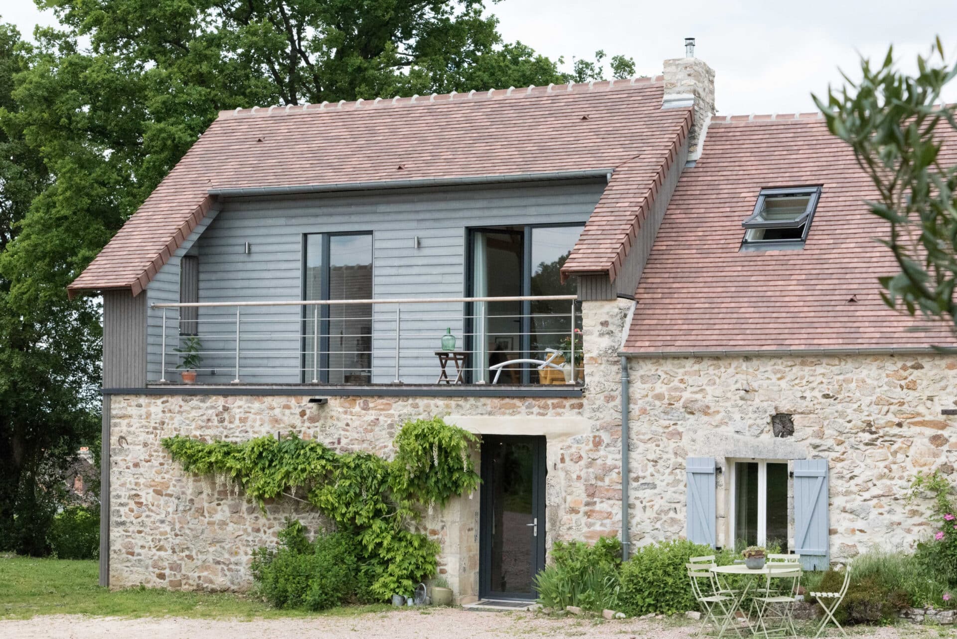 Surélévation dans le Bocage après l'intervention